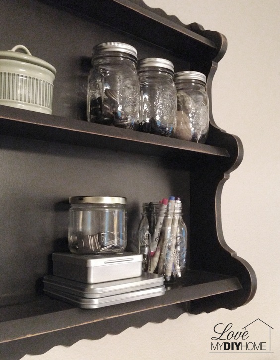 Mason jar shelf redo | Love My DIY Home
