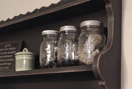 Mason jar shelf redo | Love My DIY Home