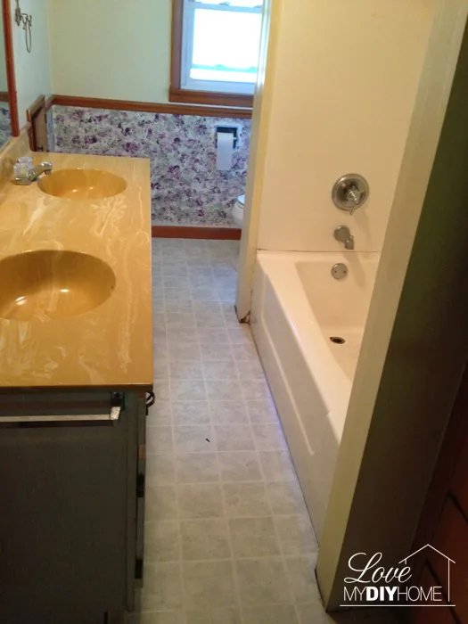 Bathroom Reno Before {Love My DIY Home}