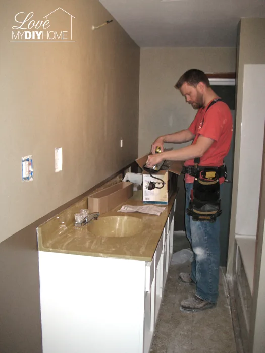 Bathroom Reno Progress {Love My DIY Home}