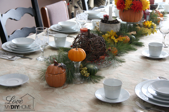 Thanksgiving Tablescape {Love My DIY Home}