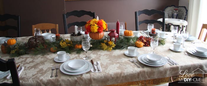 Thanksgiving Tablescape {Love My DIY Home}