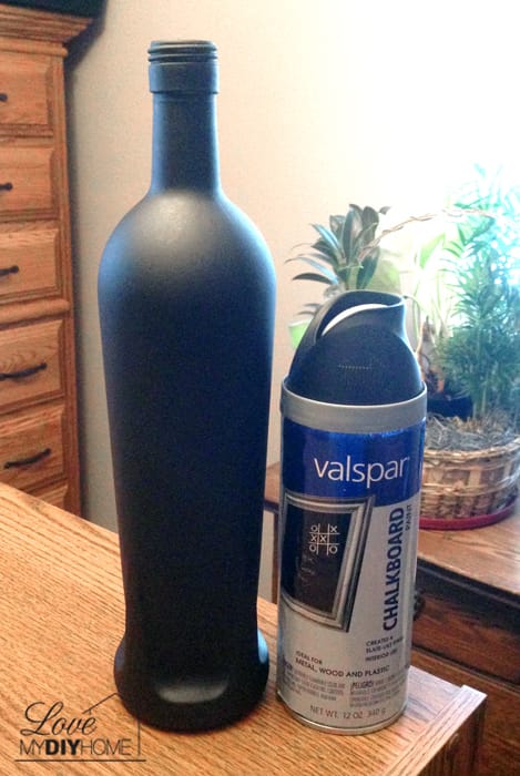 Chalkboard Painted Bottle {Love My DIY Home}