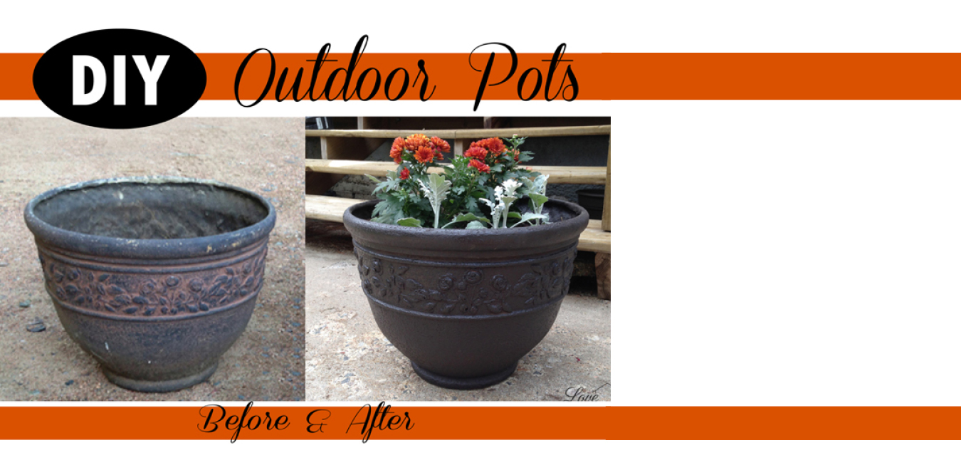 Before and After Outdoor Pots Revived! {Love My DIY Home}
