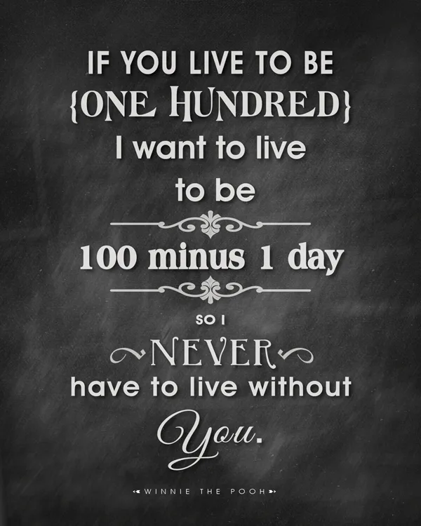 If you live to be one hundred FREE Word Art {Love My DIY Home}