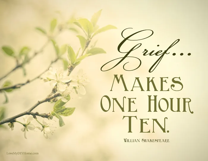 Grief Makes One Hour Ten FREE Word Art {Love My DIY Home}