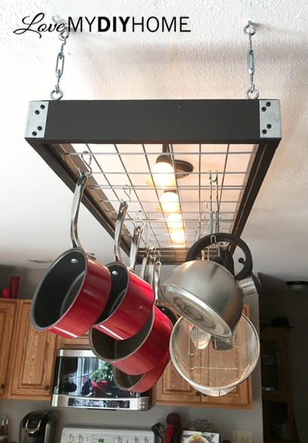 Island Pot Rack {Love my DIY Home}