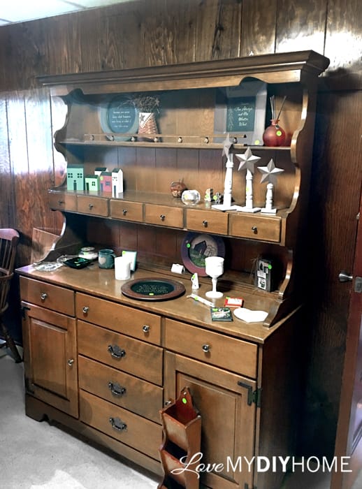 Country Chic Paint - Abbey took apart an old hutch to make it less bulky  and more up-to-date. We love how its new look as a buffet with a new rustic  green