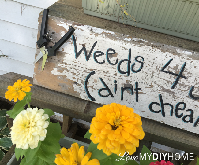 Hand Painted Garden Sign {Love My DIY Home}