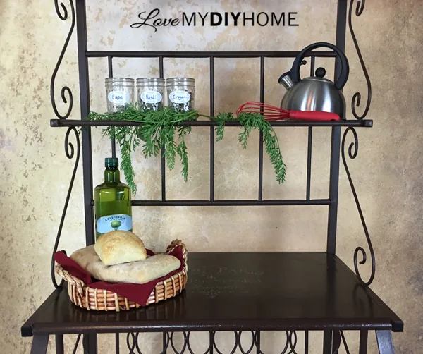 Baker's Rack Becomes French Beauty {Love My DIY Home}