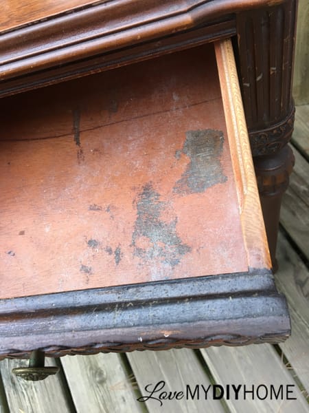 Antique Side Table Updated with OFMP {Love My DIY Home}