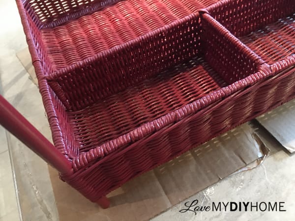 Wicker Cart Re-purposed {Love My DIY Home}