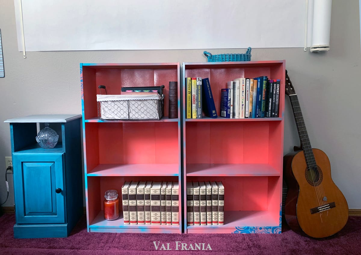 Orange Bookshelves