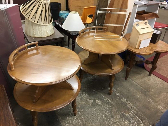 White Matching End Tables before