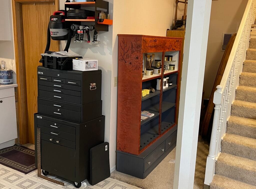 Gun Cabinet next to stairs