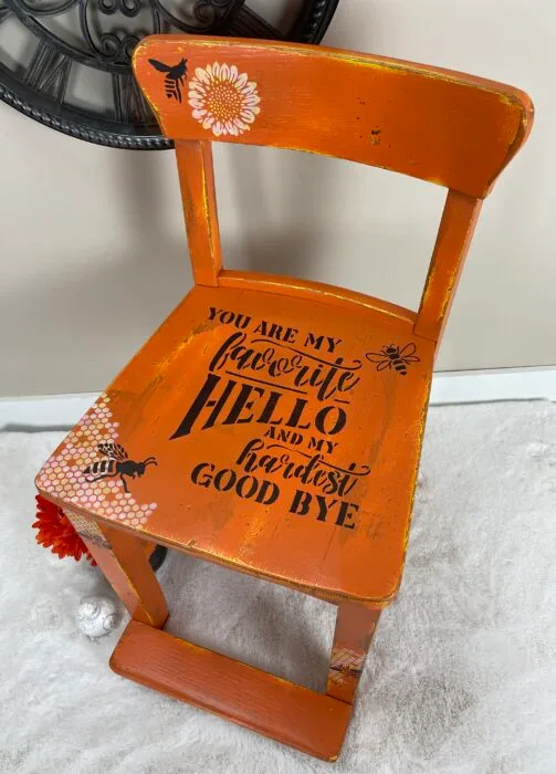Orange Oak Chair FB Money Shot Orange Oak Chair FB Money Shot