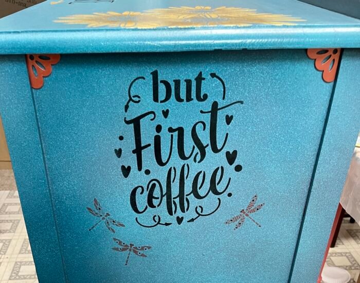 RV Dresser Side View But First Coffee RV Dresser Side View But First Coffee